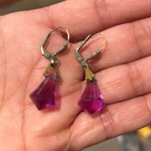 Elegant Purple Drop Earrings